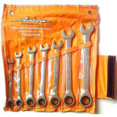 Набор ключей комбинированных трещоточных 7 предметов (8, 10, 12, 13, 14, 17, 19мм) сумка <b>AIRLINE AT-7-12</b>