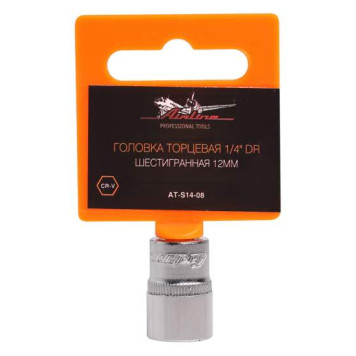 Головка торцевая 1/4' DR шестигранная 12мм AIRLINE AT-S14-08