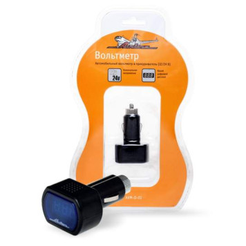 Вольтметр в прикуриватель 12-24В <b>AIRLINE AVM-D-01</b>
