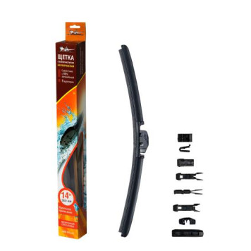 Щетка стеклоочистителя 360 мм (14" ) бескаркасная, 10 адаптеров <b>AIRLINE AWB-BK-360</b>
