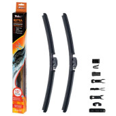 Щетка стеклоочистителя 380 мм (15" ) бескаркасная, 2 шт. 10 адаптеров <b>AIRLINE AWB-BK-380K</b>