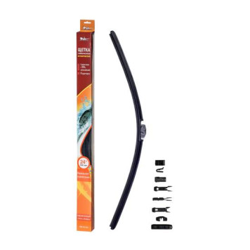 Щетка стеклоочистителя 600 мм (24" ) бескаркасная, 10 адаптеров <b>AIRLINE AWB-BK-600</b>