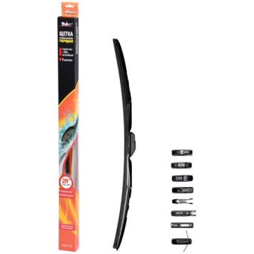 Щетка стеклоочистителя 700 мм (28" ) гибридная, 8 адаптеров <b>AIRLINE AWB-H-700</b>