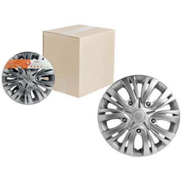 Колпаки колесные 13" "Лион", серебристый, карбон, компл. 2 шт. <b>AIRLINE AWCC-13-01</b>