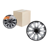 Колпаки колесные 13" " Торнадо +" , серебристо-черный, карбон, компл. 2 шт. <b>AIRLINE AWCC-13-07</b>
