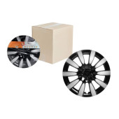 Колпаки колесные 13" " Торнадо Т" , серебристый/черный, карбон, компл. 2 шт. <b>AIRLINE AWCC-13-10</b>