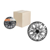 Колпаки колесные 14" " Лион +" , серебристо-черный, карбон, компл. 2 шт. <b>AIRLINE AWCC-14-02</b>