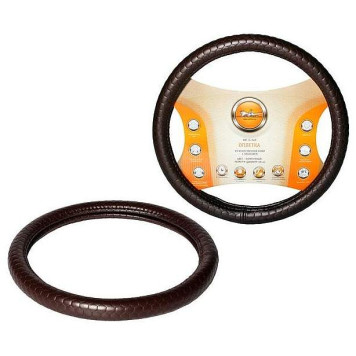 Оплетка из искусственной кожи с тиснением, цвет – коричневый, 38 см / M <b>AIRLINE AWC-SL-04M</b>