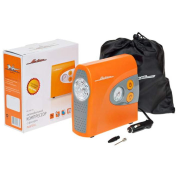 Компрессор в пластиковом корпусе + фонарь MASTER L (30 л/мин., 8 АТМ.) <b>AIRLINE CA-030-13L</b>