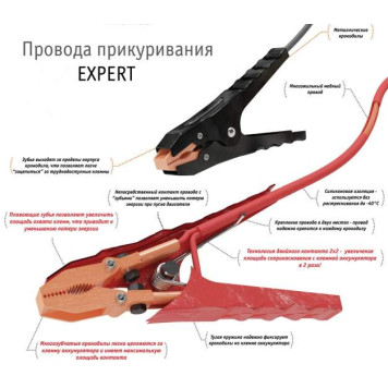 Провода прикуривания 1000A EXPERT (5м, 12/24В) <b>AIRLINE SA-1000-06E</b>-2