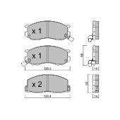 Комплект тормозных колодок, дисковый тормоз <b>AISIN BPTO1931</b>
