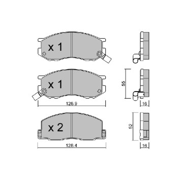 Комплект тормозных колодок, дисковый тормоз <b>AISIN BPTO1931</b>