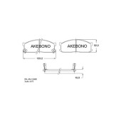 Колодки тормозные дисковые передние NISSAN VANETTE <b>AKEBONO AN-133WK</b>