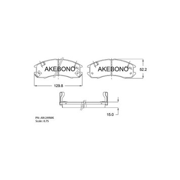Тормозные колодки дисковые <b>AKEBONO AN-249WK</b>