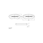 Колодки тормозные дисковые передние подходят для Nissan Sentra 00-06 <b>AKEBONO AN-262WK</b>