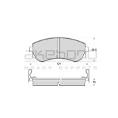 Колодки тормозные дисковые задние подходят для NISSAN Patrol/Safari (Y61) <b>AKEBONO AN-277WK</b>