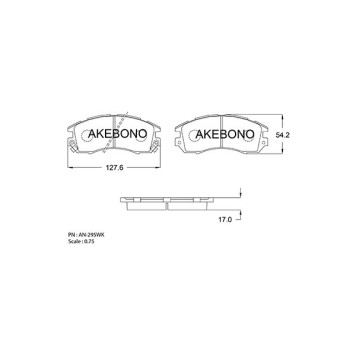 Колодки тормозные дисковые передние IMPREZA 92-99 <b>AKEBONO AN-295WK</b>
