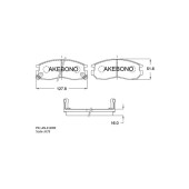 Колодки тормозные дисковые передние подходят для MITSUBISHI GALANT/LEGNUM EA_A/EC_A (1.8/2.0), LANCER VI <b>AKEBONO AN-312WK</b>