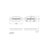 Колодки тормозные дисковые передние HONDA CIVIC VII, FIT/JAZZ -09, STREAM <b>AKEBONO AN-376WK</b>