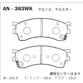 Колодки тормозные дисковые передние подходят для MAZDA 626 (GF8), 323 (BJ5) <b>AKEBONO AN-383WK</b>