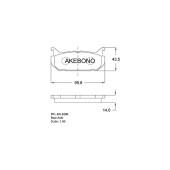 Тормозные колодки дисковые <b>AKEBONO AN-384K</b>