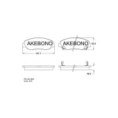 Колодки тормозные дисковые передние подходят для HONDA CR-V (-01) <b>AKEBONO AN-455WK</b>