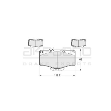 Колодки тормозные дисковые передние подходят для TOYOTA HILUX (ZN18_), LC PRADO 90 <b>AKEBONO AN-458WK</b>