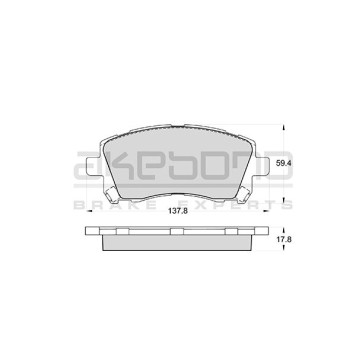 Колодки тормозные дисковые передние подходят для SUBARU FOERSTER (SF), LEGASY II-IV, OUTBACK (BE, BL) <b>AKEBONO AN-463WK</b>