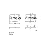 Колодки тормозные дисковые задние MITSUBISHI Montero (Pajero) 08-14 <b>AKEBONO AN-468WK</b>