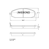 Колодки тормозные дисковые подходят для NISSAN PATROL GR II (Y61) <b>AKEBONO AN-488WK</b>