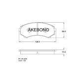 Колодки тормозные дисковые передние MITSUBISHI PAJERO III-IV <b>AKEBONO AN-493K</b>