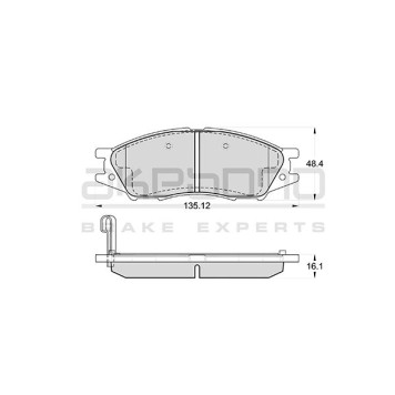 Колодки тормозные дисковые передние подходят для NISSAN ALMERA N16, CLASSIC B10 <b>AKEBONO AN-614WK</b>