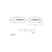 Колодки тормозные дисковые подходят для Toyota Yaris 99-05 <b>AKEBONO AN-618WK</b>