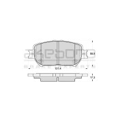 Колодки тормозные дисковые передние подходят для TOYOTA CAMRY (V30) 2.4, 3.0 <b>AKEBONO AN-671K</b>