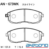 Колодки тормозные дисковые передние NISSAN TEANA J31, MAXIMA A33, SUZUKI SX4 <b>AKEBONO AN-673WK</b>