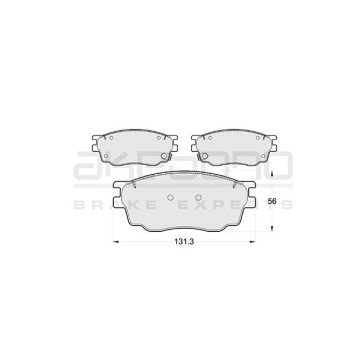 Колодки тормозные дисковые передние подходят для MAZDA 6 1.8 (GG, GY) <b>AKEBONO AN-680WK</b>