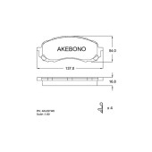Колодки тормозные дисковые передние подходят для SUBARU IMPREZA (GG2/3, GD2/3, GH2/3, GE2/3), LEGACY BH5 <b>AKEBONO AN-691WK</b>