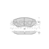 Колодки тормозные дисковые подходят для TOYOTA AURIS 1.4-1.6 07-/COROLLA 1.4 07-/RAV 4 06- <b>AKEBONO AN-742K</b>