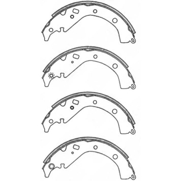 Колодки тормозные барабанные TOYOTA MATRIX (_E13_) 02-04 <b>AKEBONO NR1082</b>