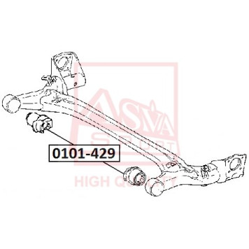 Сайлентблок, рычаг независимой подвески колеса <b>ASVA 0101429</b>