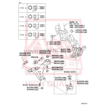 Сайлентблок, рычаг независимой подвески колеса <b>ASVA 0101462</b>