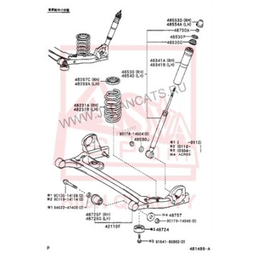 Сайлентблок, рычаг независимой подвески колеса <b>ASVA 0101ACM21R</b>
