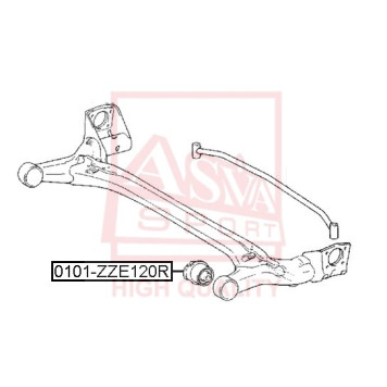 Сайлентблок, рычаг независимой подвески колеса <b>ASVA 0101ZZE120R</b>