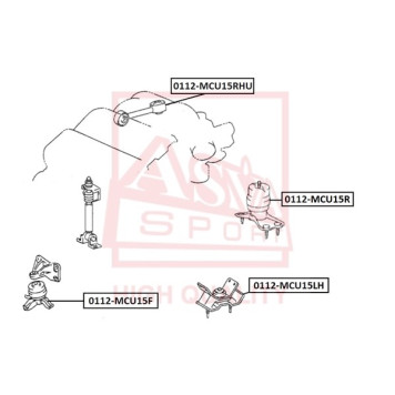 Опора двигателя <b>ASVA 0112MCU15LH</b>