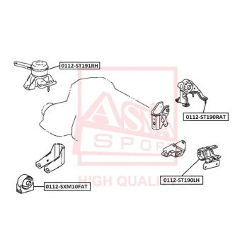 Опора двигателя <b>ASVA 0112ST191RH</b>