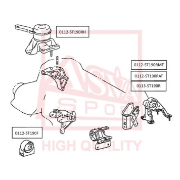 Опора двигателя <b>ASVA 0113ST190R</b>