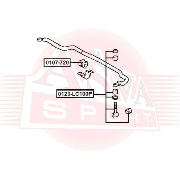 Тяга стабилизатора передняя <b>ASVA 0123LC100F</b>