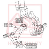 Рычаг независимой подвески колеса, подвеска колеса <b>ASVA 0124044</b>