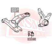 Рычаг передний нижний левый <b>ASVA 0124067</b>