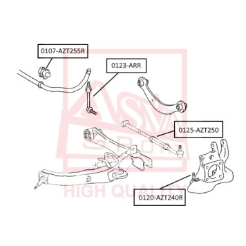 Рычаг независимой подвески колеса, подвеска колеса <b>ASVA 0125AZT250</b>